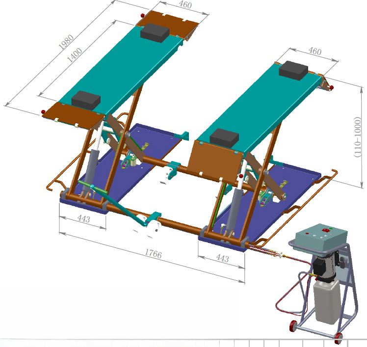 Mid Rise Scissor lift QJY-S2E dimension