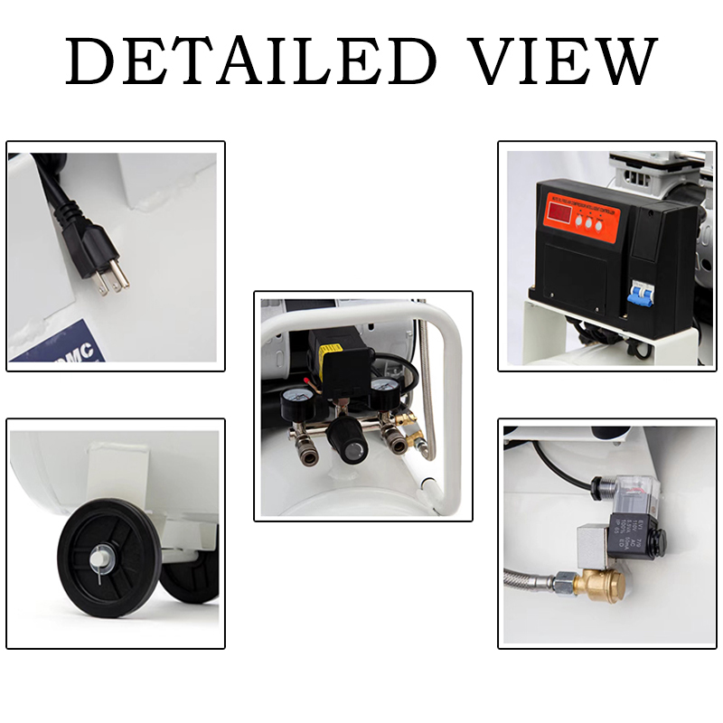 Oil-Free Portable Air Compressor HSJWY24065L DETAILED VIEW
